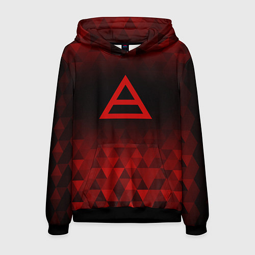 Мужская толстовка Thirty Seconds to Mars red poly / 3D-Черный – фото 1