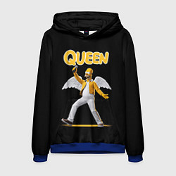 Толстовка-худи мужская Queen Гомер Симпсон, цвет: 3D-синий