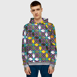 Толстовка-худи мужская Марокканская вязь, цвет: 3D-меланж — фото 2