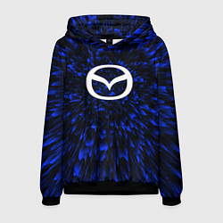 Толстовка-худи мужская Mazda blue energy, цвет: 3D-черный