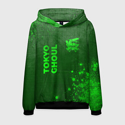 Толстовка-худи мужская Tokyo Ghoul - green gradient вертикально, цвет: 3D-черный