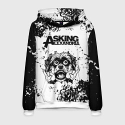 Толстовка-худи мужская Asking Alexandria - рок пес, цвет: 3D-белый