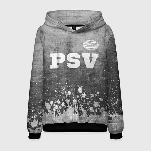 Мужская толстовка PSV - grey gradient посередине / 3D-Черный – фото 1