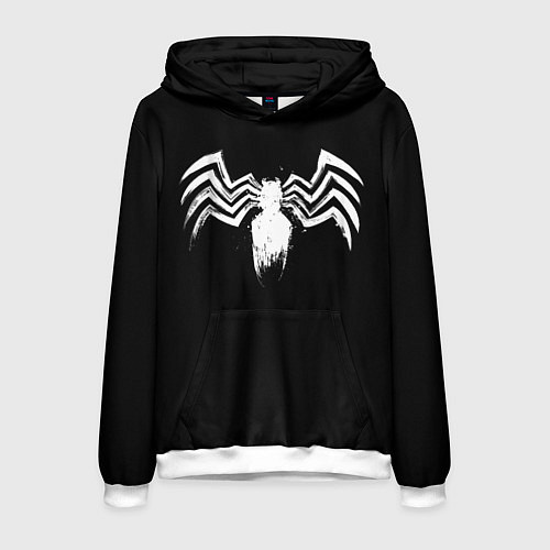 Мужская толстовка Venom - logo / 3D-Белый – фото 1