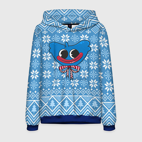 Мужская толстовка Huggy Wuggy миленький новогодний свитер ugly / 3D-Синий – фото 1