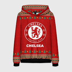 Толстовка-худи мужская Chelsea new year, цвет: 3D-черный