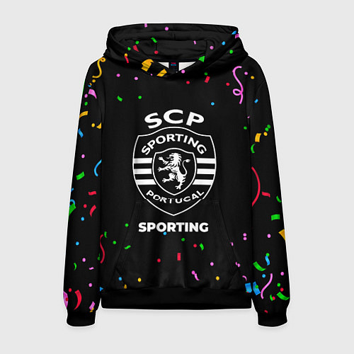 Мужская толстовка Sporting конфети / 3D-Черный – фото 1
