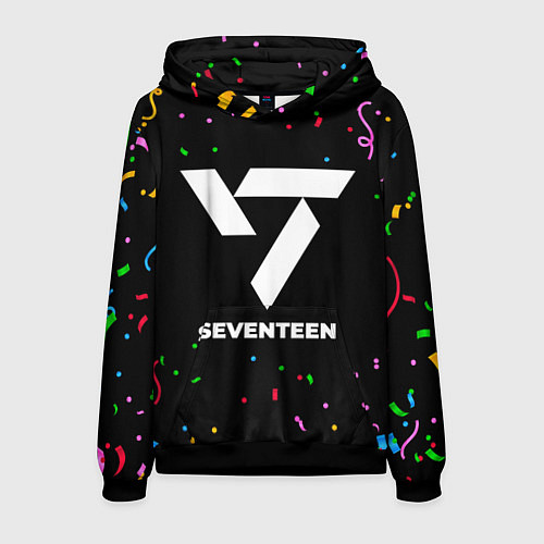 Мужская толстовка Seventeen конфети / 3D-Черный – фото 1