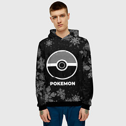 Толстовка-худи мужская Снежный Pokemon, цвет: 3D-черный — фото 2