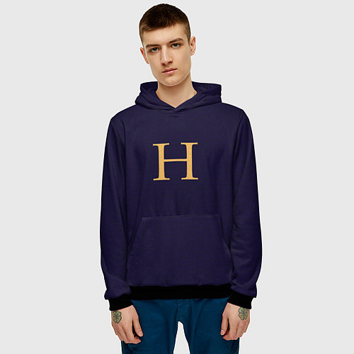 Мужская толстовка Weasley jumper letter H / 3D-Черный – фото 3
