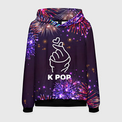 Толстовка-худи мужская Праздничный K Pop, цвет: 3D-черный