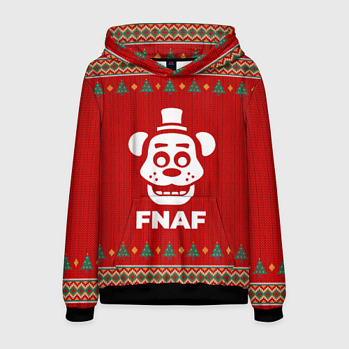 Мужская толстовка FNAF new year / 3D-Черный – фото 1