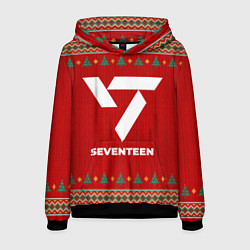 Толстовка-худи мужская Seventeen new year, цвет: 3D-черный