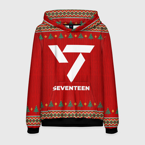 Мужская толстовка Seventeen new year / 3D-Черный – фото 1