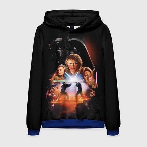 Мужская толстовка Звездные войны - Месть ситхов / 3D-Синий – фото 1