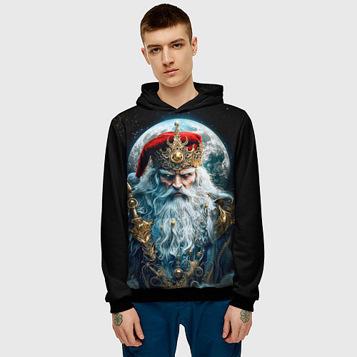 Мужская толстовка Бог Луны / 3D-Черный – фото 3