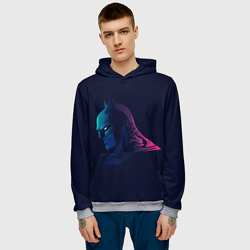 Мужская толстовка Batman gradient / 3D-Меланж – фото 3