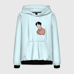 Толстовка-худи мужская Безликий айдол, цвет: 3D-черный