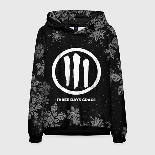 Мужская толстовка Снежный Three Days Grace / 3D-Черный – фото 1
