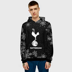 Толстовка-худи мужская Снежный Tottenham, цвет: 3D-черный — фото 2