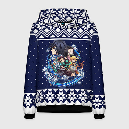 Мужская толстовка Demon slayer sweater / 3D-Черный – фото 1