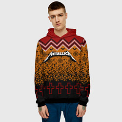 Толстовка-худи мужская Metallica christmas ugly sweater, цвет: 3D-черный — фото 2