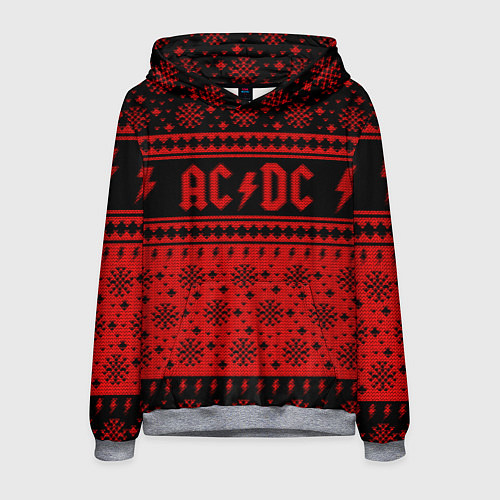 Мужская толстовка ACDC christmas sweater / 3D-Меланж – фото 1