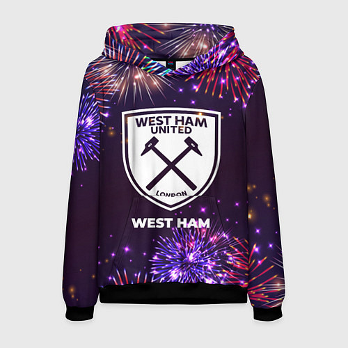 Мужская толстовка Праздничный West Ham / 3D-Черный – фото 1