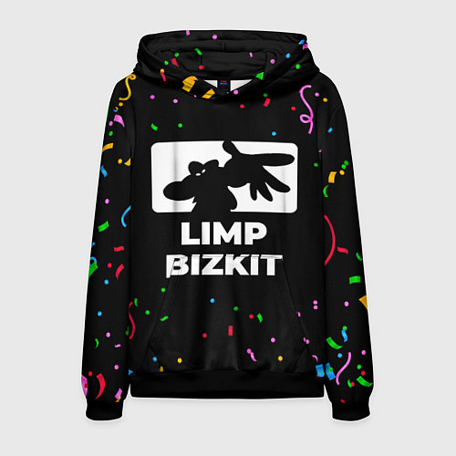 Мужская толстовка Limp Bizkit конфети / 3D-Черный – фото 1