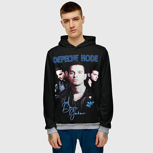 Мужская толстовка Dave Gahan of Depeche Mode / 3D-Меланж – фото 3