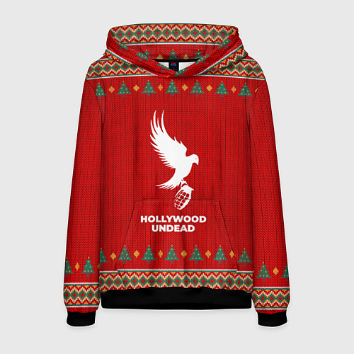 Мужская толстовка Hollywood Undead new year / 3D-Черный – фото 1