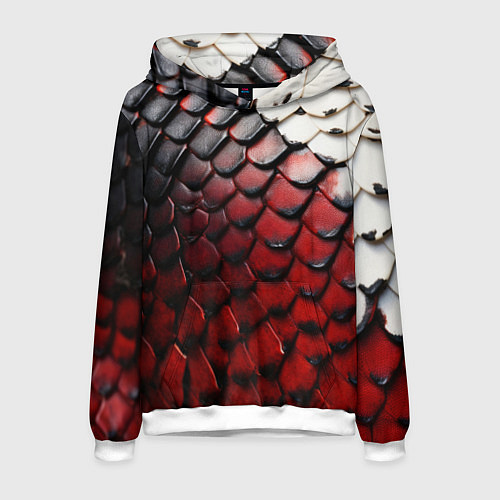 Мужская толстовка Змеиная броня / 3D-Белый – фото 1
