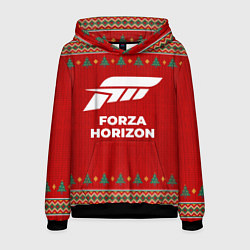 Толстовка-худи мужская Forza Horizon new year, цвет: 3D-черный