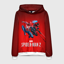 Толстовка-худи мужская Два паука Marvel spider man 2, цвет: 3D-белый