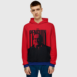 Толстовка-худи мужская Освальд Кобб Пингвин, цвет: 3D-синий — фото 2