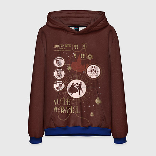 Мужская толстовка Гарри Поттер - Святочный Бал / 3D-Синий – фото 1