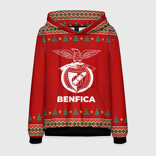 Мужская толстовка Benfica new year / 3D-Черный – фото 1