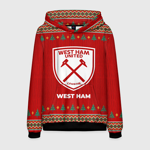 Мужская толстовка West Ham new year / 3D-Черный – фото 1