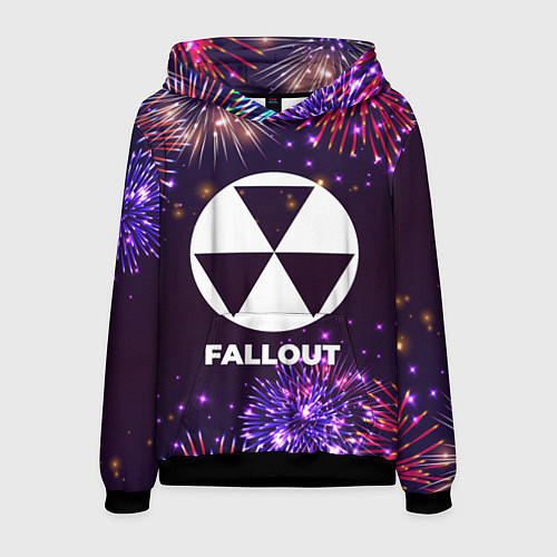 Мужская толстовка Праздничный Fallout / 3D-Черный – фото 1