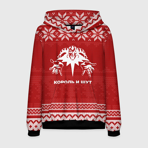 Мужская толстовка Новогодний Король и Шут / 3D-Черный – фото 1