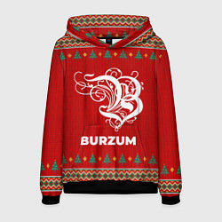 Толстовка-худи мужская Burzum new year, цвет: 3D-черный