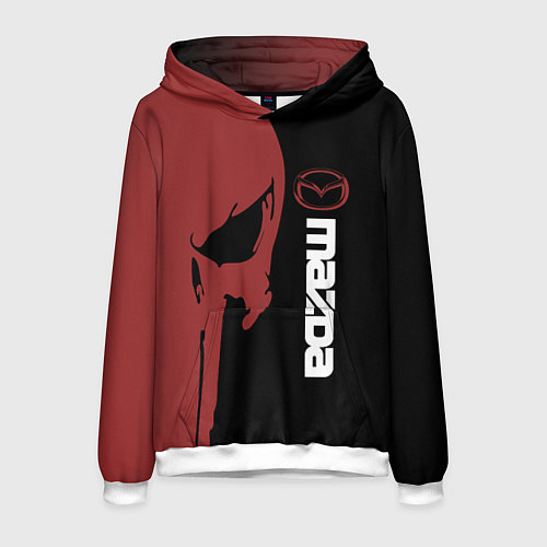 Мужская толстовка Mazda и череп / 3D-Белый – фото 1