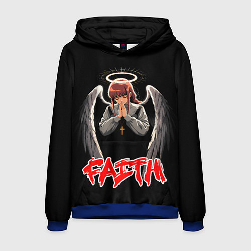 Мужская толстовка Makima faith - Chainsaw man / 3D-Синий – фото 1