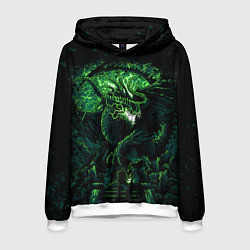 Толстовка-худи мужская Green dragon - Dragon Age, цвет: 3D-белый