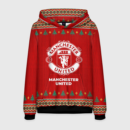 Мужская толстовка Manchester United new year / 3D-Черный – фото 1