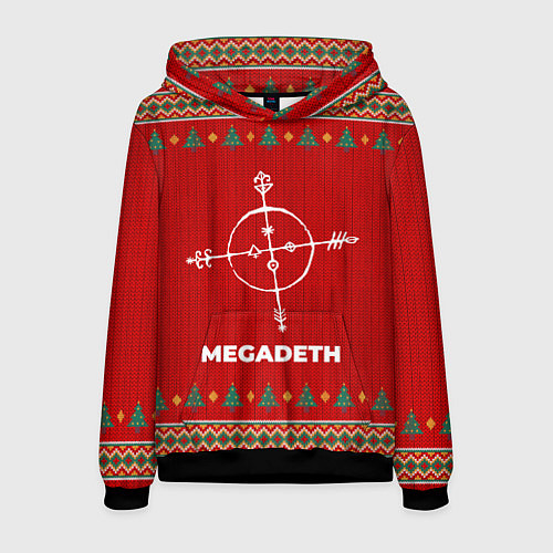 Мужская толстовка Megadeth new year / 3D-Черный – фото 1