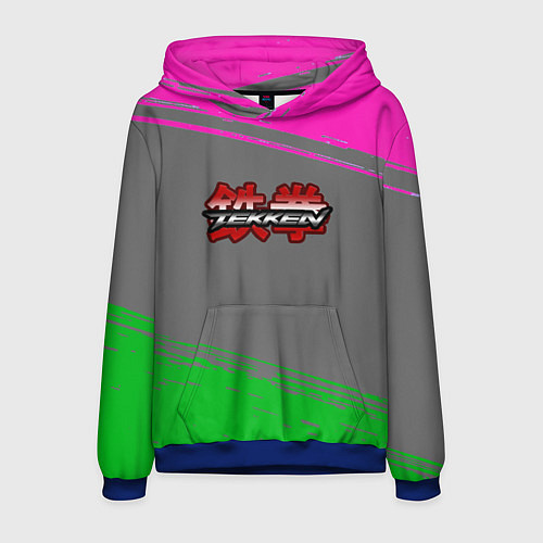 Мужская толстовка Tekken краски неоновые / 3D-Синий – фото 1