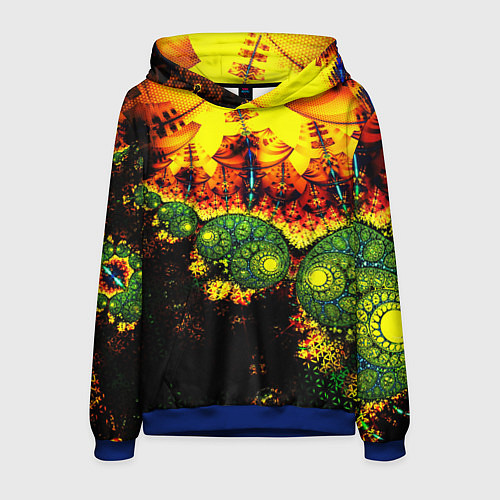 Мужская толстовка Абстракция осколки / 3D-Синий – фото 1