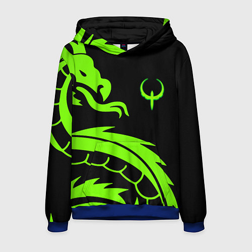Мужская толстовка Квейк кислотный дракон лого / 3D-Синий – фото 1