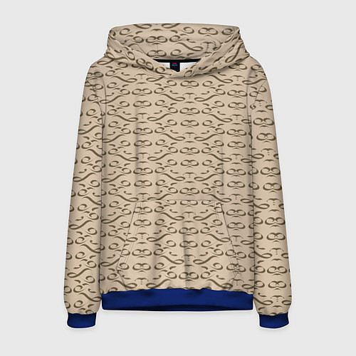 Мужская толстовка Виньетка / 3D-Синий – фото 1